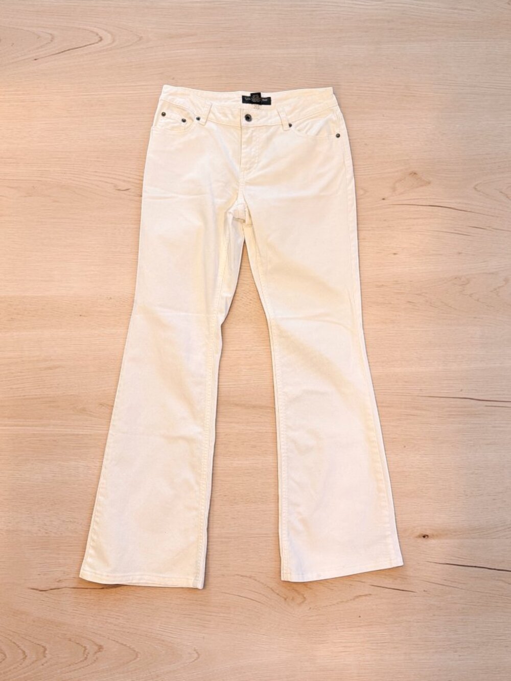 Banana Republic White Jeans Size 2 Boot Cut Leg Mid Rise - Picture 3 of 14